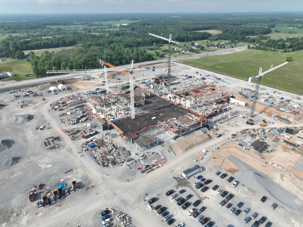 South Niagara Hospital Concrete Pouring by Premier Concrete Pumping