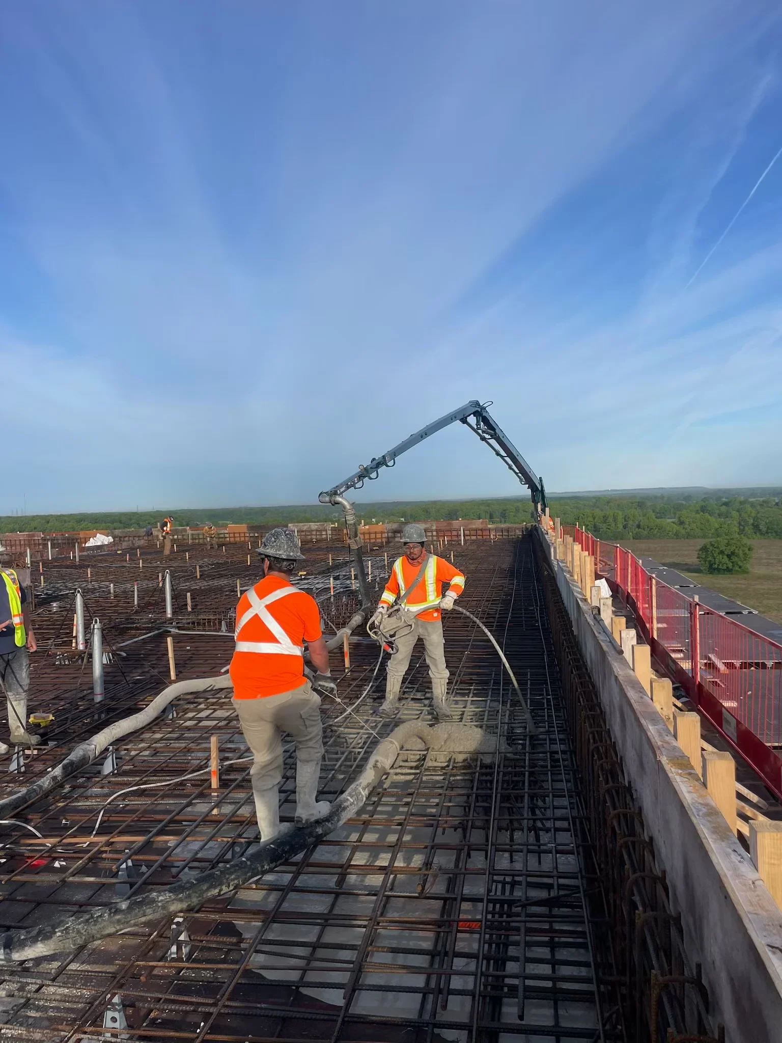 65m boom pump concrete floor pour