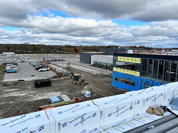 Clarington Police Complex architectural site render - Premier Concrete Pumping project