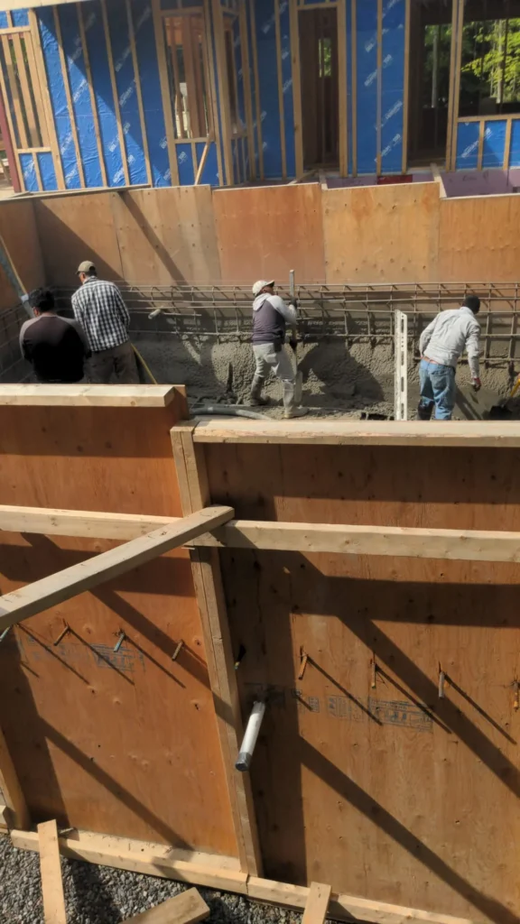 Shotcrete application for Retaining Wall in Ontario